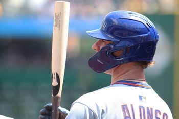 Jun 29, 2025; Pittsburgh, Pennsylvania, USA;  New York Mets first baseman Pete Alonso (20) in the on deck circle against the Pittsburgh Pirates during the fourth inning at PNC Park. Mandatory Credit: Charles LeClaire-Imagn Images