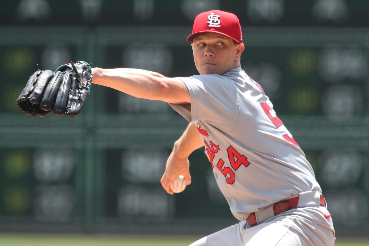 Jul 2, 2025; Pittsburgh, Pennsylvania, USA;  St. Louis Cardinals starting pitcher Sonny Gray (54) delivers a pitch against the Pittsburgh Pirates during the first inning at PNC Park. Mandatory Credit: Charles LeClaire-Imagn Images