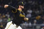 Sep 4, 2025; Pittsburgh, Pennsylvania, USA;  Pittsburgh Pirates starting pitcher Paul Skenes (30) pitches against the Los Angeles Dodgers during the sixth inning at PNC Park. Mandatory Credit: Charles LeClaire-Imagn Images