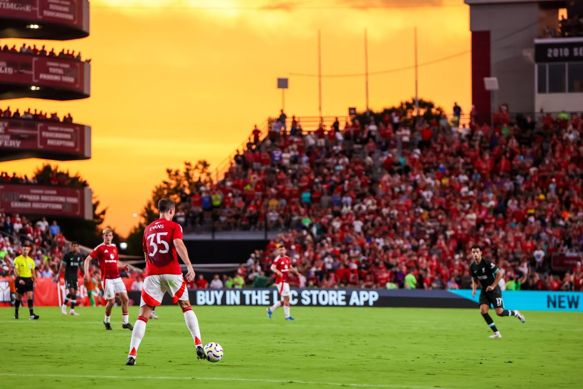 Aug 3, 2024; Columbia, South Carolina, USA;  The match between Manchester United and Liverpool at Williams-Brice Stadium. Mandatory Credit: Jeff Blake-Imagn Images