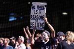 Cleveland Guardians fans cheer on against Detroit Tigers during Game 2 of AL wild-card series at Progressive Field in Cleveland, Ohio on Wednesday, Oct. 1, 2025.