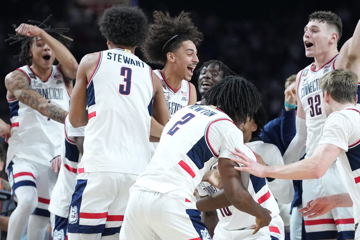 April 8, 2024: UConn men's basketball cruise to its second straight national championship.