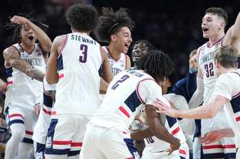 April 8, 2024: UConn men's basketball cruise to its second straight national championship.