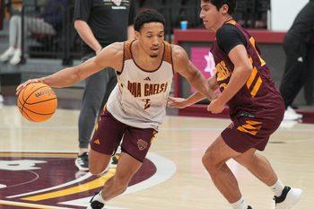 Iona University men's basketball'sl Denver Anglin during practice at Hynes Athletic Center in New Rochelle Nov. 3, 2025.