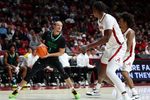 Nov 3, 2025; Tuscaloosa, Alabama, USA; North Dakota Fighting Hawks guard Eli King (2) looks to shoot during the second half against the Alabama Crimson Tide at Coleman Coliseum. Mandatory Credit: David Leong-Imagn Images