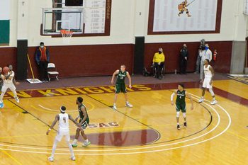 Gannon University hosts Mercyhurst University for a men's basketball game on Jan. 5, 2021, at Gannon's Hammermill Center in Erie. Mercyhurst graduate student Cameron Gross (33) gets a steal on this play.

P12basketball010522