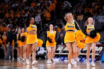 The Northern Kentucky Norse cheerleaders take the court in the second half during a college basketball game against the Northern Kentucky Norse, Wednesday, Nov. 16, 2022, at Truist Arena in Highland Heights, Ky. The Northern Kentucky Norse won, 64-51.

Cincinnati Bearcats At Northern Kentucky Norse Nov 16 0050