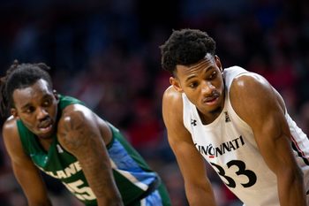 Cincinnati Bearcats forward Ody Oguama (33) watches a free throw during the first half of an NCAA men   s college basketball game on Thursday, Dec. 29, 2022, at Fifth Third Arena in Cincinnati. The Bearcats defeated the Green Wave 88-77 with a crowd of 9,484.

Tulane Green Wave At Cincinnati Bearcats Ncaa Basketball Dec 29
