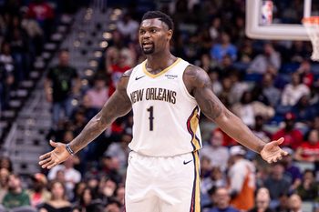 Dec 18, 2025; New Orleans, Louisiana, USA;  New Orleans Pelicans reacts to a play against the Houston Rockets during the second half at Smoothie King Center. Mandatory Credit: Stephen Lew-Imagn Images