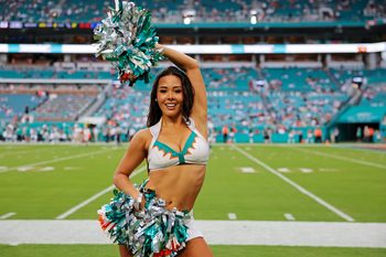 Dec 21, 2025; Miami Gardens, Florida, USA; Miami Dolphins cheerleaders during the fourth quarter against the Cincinnati Bengals at Hard Rock Stadium. Mandatory Credit: Sam Navarro-Imagn Images