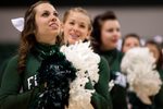 Nov 27, 2011; Ypsilanti, MI, USA; Eastern Michigan Eagles cheerleaders before the game against the Michigan State Spartans at the Convocation Center. Mandatory Credit: Tim Fuller-Imagn Images