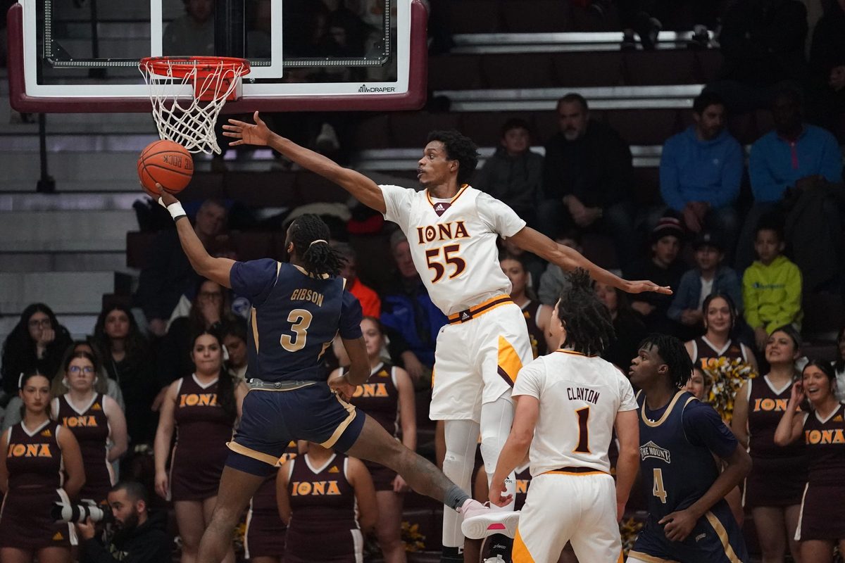 Iona defeats Mount St. Mary 81-51 in men's basketball at Iona University in New Rochelle on Friday, February 3, 2023.
Iona V Mt St Mary Mens Basketball