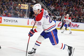 Jan 15, 2026; Buffalo, New York, USA;  Buffalo Sabres center Jiri Kulich (20) takes a shot on goal during the third period against the Buffalo Sabres at KeyBank Center. Mandatory Credit: Timothy T. Ludwig-Imagn Images