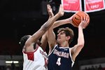 Jan 15, 2026; Pullman, Washington, USA; Gonzaga Bulldogs guard Davis Fogle (4) shoots the ball against Washington State Cougars guard Jerone Morton (11) in the second half at Friel Court at Beasley Coliseum. Gonzaga Bulldogs won 86-65. Mandatory Credit: James Snook-Imagn Images