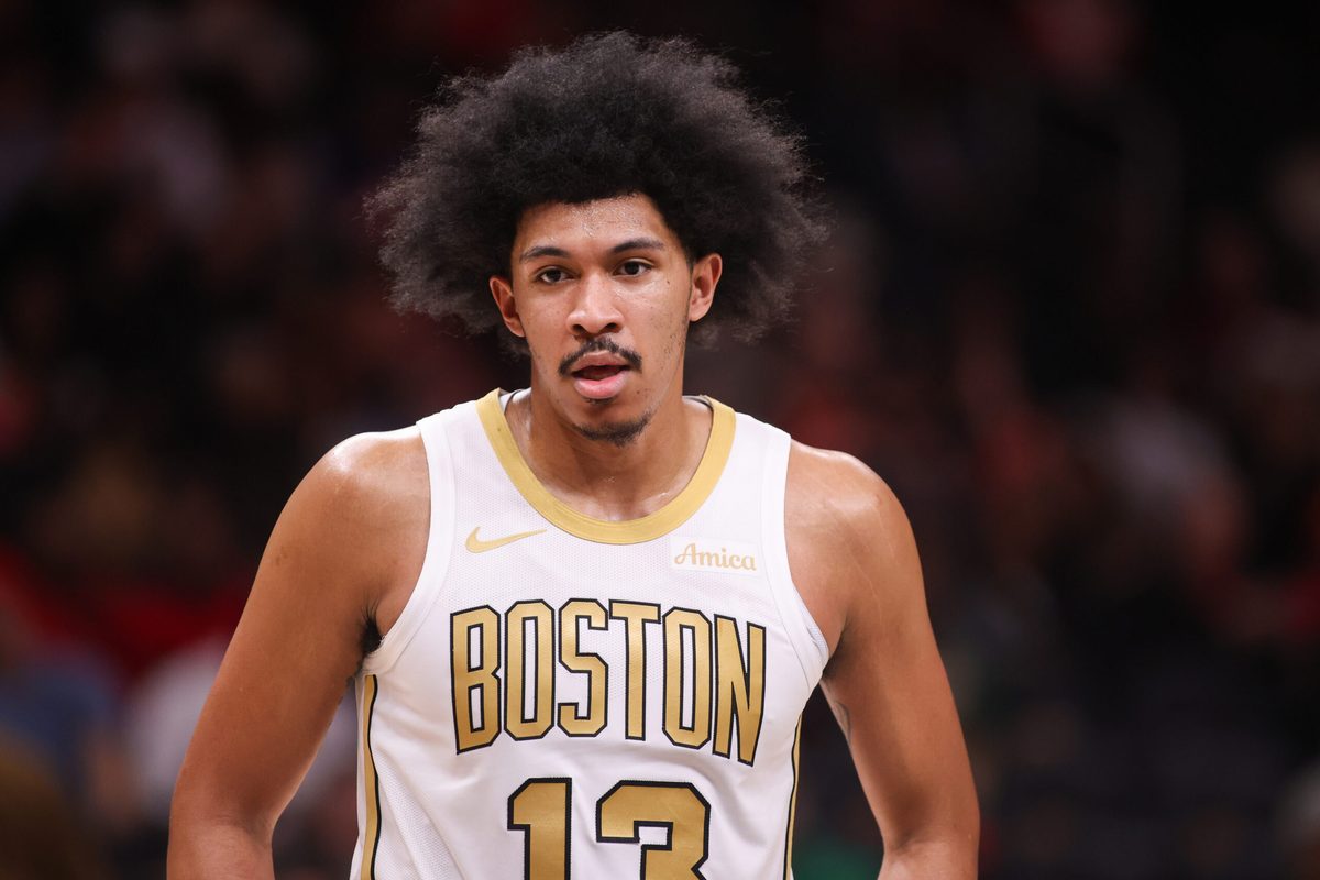 Jan 17, 2026; Atlanta, Georgia, USA; Boston Celtics guard Ron Harper Jr. (13) in action against the Atlanta Hawks in the fourth quarter at State Farm Arena. Mandatory Credit: Brett Davis-Imagn Images