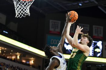 North Dakota State   s Andrew Morgan shoots a basket in the Summit League men   s semifinal against South Dakota State on Monday, March 6, 2023, at the Denny Sanford Premier Center in Sioux Falls.

Summit Men Semis 015