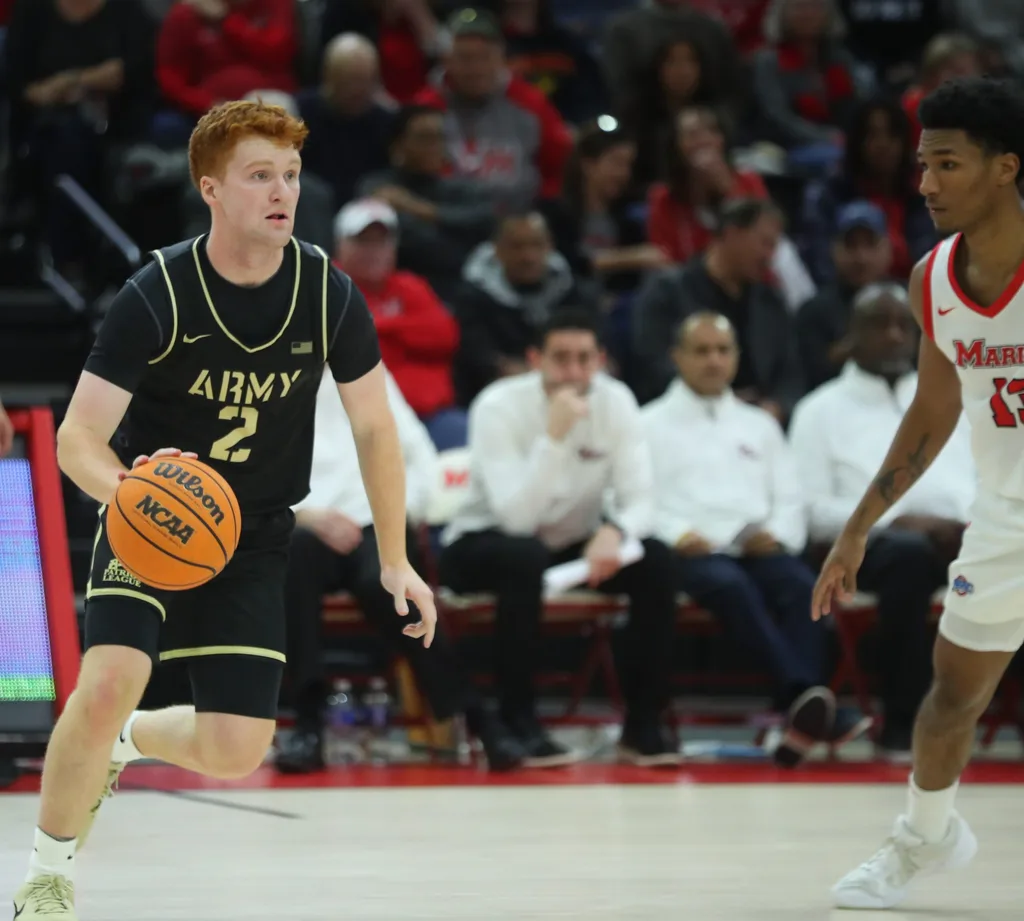 Action from the Marist University versus Army West Point Mens basketball game on November 21, 2025.