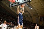 Feb 7, 2026; Corvallis, Oregon, USA; Gonzaga Bulldogs guard Davis Fogle (4) dunks the ball in the second half against the Oregon State Beavers at Gill Coliseum. Mandatory Credit: Craig Strobeck-Imagn Images