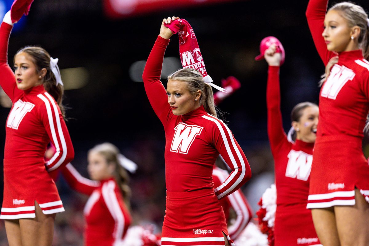 Dec 21, 2022; New Orleans, Louisiana, USA;  Western Kentucky Hilltoppers cheerleaders perform against the South Alabama Jaguars during the second half at Caesars Superdome. Mandatory Credit: Stephen Lew-Imagn Images