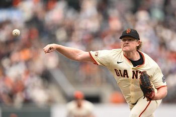 Sep 28, 2025; San Francisco, California, USA; San Francisco Giants starting pitcher Logan Webb (62) throws against the Colorado Rockies in the fifth inning at Oracle Park. Mandatory Credit: Eakin Howard-Imagn Images