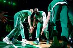 Feb 27, 2026; Boston, Massachusetts, USA; Boston Celtics guard Jaylen Brown (7) is introduced to the crowd prior to a game against the Brooklyn Nets at TD Garden. Mandatory Credit: Bob DeChiara-Imagn Images