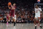 Mar 7, 2026; Austin, Texas, USA; Oklahoma Sooners guard Nijel Pack (9) catches a pass during the second half against the Texas Longhorns at Moody Center. Mandatory Credit: Dustin Safranek-Imagn Images