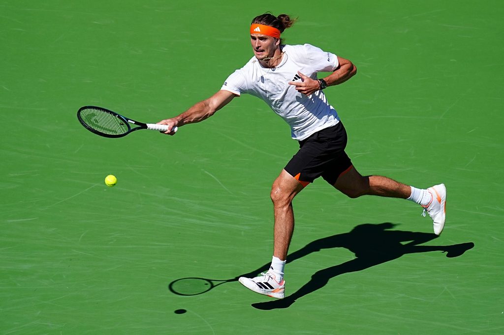 Alexander Zverev defeated Frances Tiafoe 6-3, 6-4 during their BNP Paribas Open fourth-round match in Indian Wells, Calif., on Tuesday, March 10, 2026.