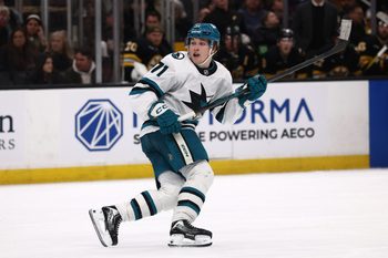 Mar 12, 2026; Boston, Massachusetts, USA; San Jose Sharks center Macklin Celebrini (71) during the third period against the Boston Bruins at TD Garden. Mandatory Credit: Winslow Townson-Imagn Images
