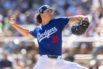 Mar 4, 2026; Glendale, AZ, USA; Los Angeles Dodgers pitcher Tyler Glasnow against Team Mexico during a spring training game at Camelback Ranch. Mandatory Credit: Mark J. Rebilas-Imagn Images
