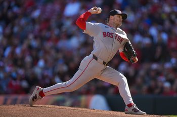 Mar 28, 2026; Cincinnati, Ohio, USA;  Boston Red Sox pitcher Sonny Gray (54) throws against the Cincinnati Reds in the second inning at Great American Ball Park. Mandatory Credit: Aaron Doster-Imagn Images
