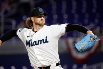 Mar 30, 2026; Miami, Florida, USA;  Miami Marlins starting pitcher Chris Paddack (33) pitches against the Chicago White Sox during the first inning at loanDepot Park. Mandatory Credit: Rhona Wise-Imagn Images