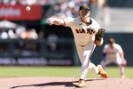 Apr 5, 2026; San Francisco, California, USA; San Francisco Giants starting pitcher Logan Webb (62) delivers a pitch against the New York Mets during the first inning at Oracle Park. Mandatory Credit: D. Ross Cameron-Imagn Images