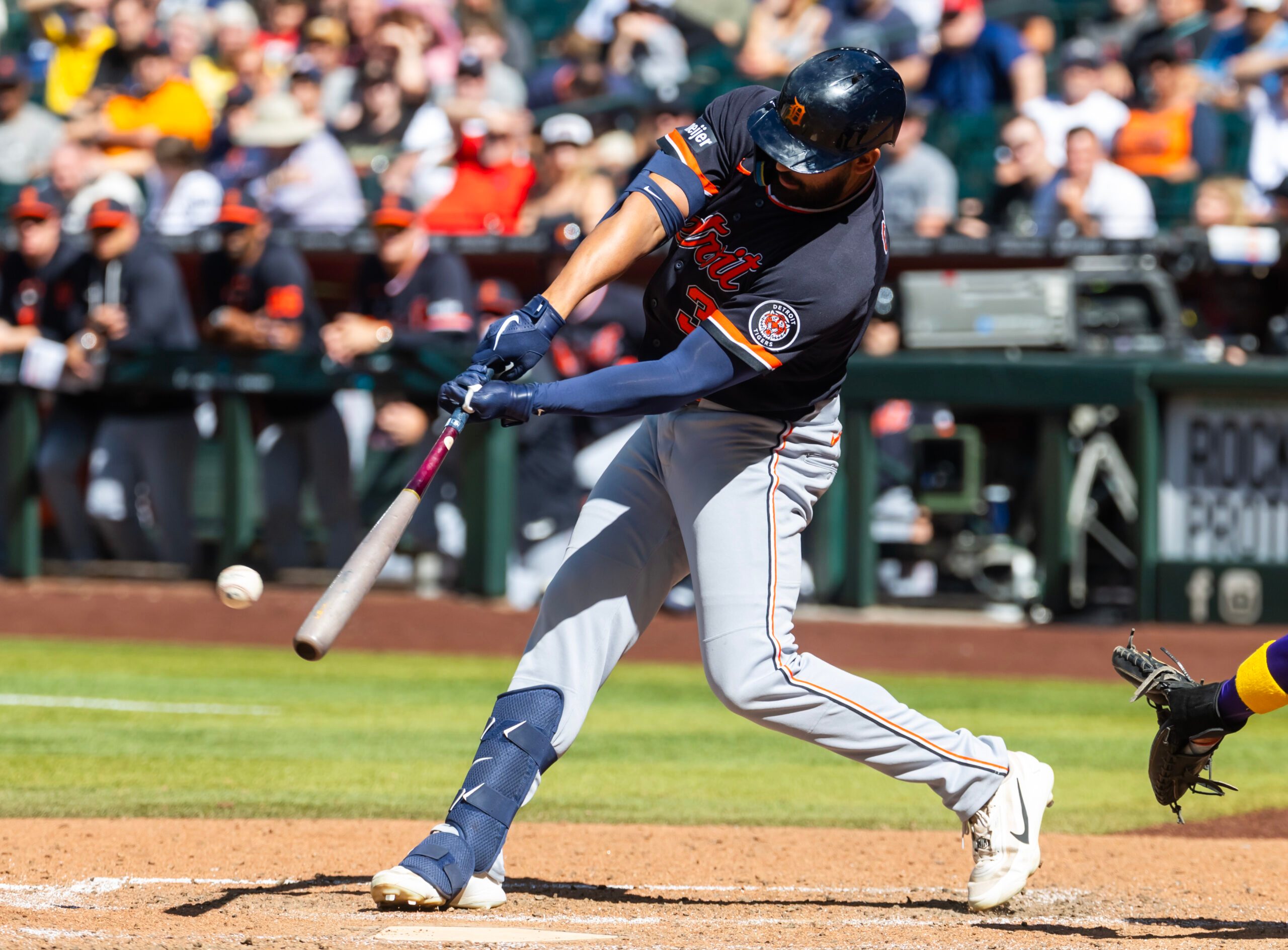 Apr 1, 2026; Phoenix, Arizona, USA; Detroit Tigers designated hitter Riley Greene against the Arizona Diamondbacks at Chase Field. Mandatory Credit: Mark J. Rebilas-Imagn Images