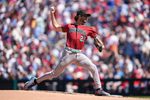 Apr 12, 2026; Philadelphia, Pennsylvania, USA; Arizona Diamondbacks starting pitcher Zac Gallen (23) throws a pitch against the Philadelphia Phillies in the first inning at Citizens Bank Park. Mandatory Credit: Kyle Ross-Imagn Images