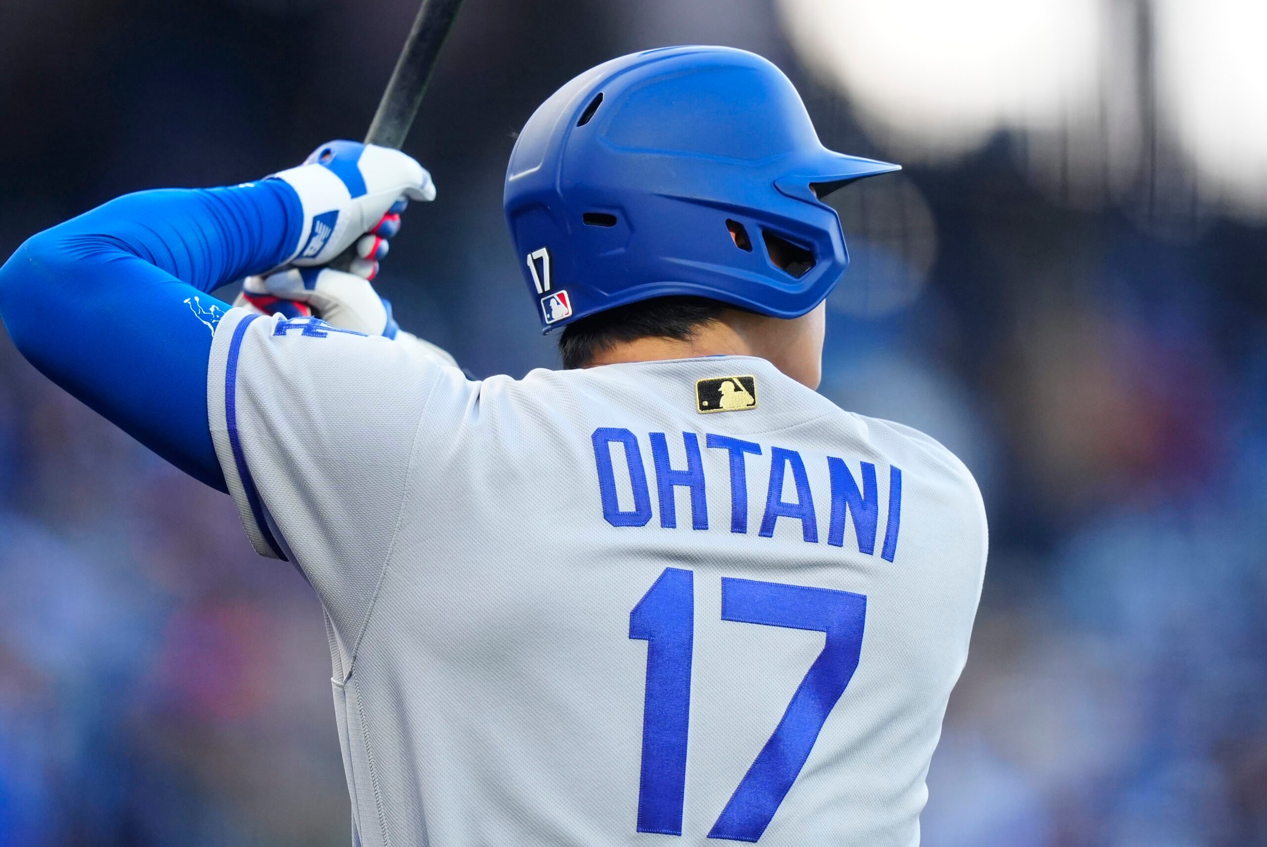 Apr 17, 2026; Denver, Colorado, USA; Los Angeles Dodgers designated hitter Shohei Ohtani (17) during the first inning against the Colorado Rockies at Coors Field. Mandatory Credit: Ron Chenoy-Imagn Images