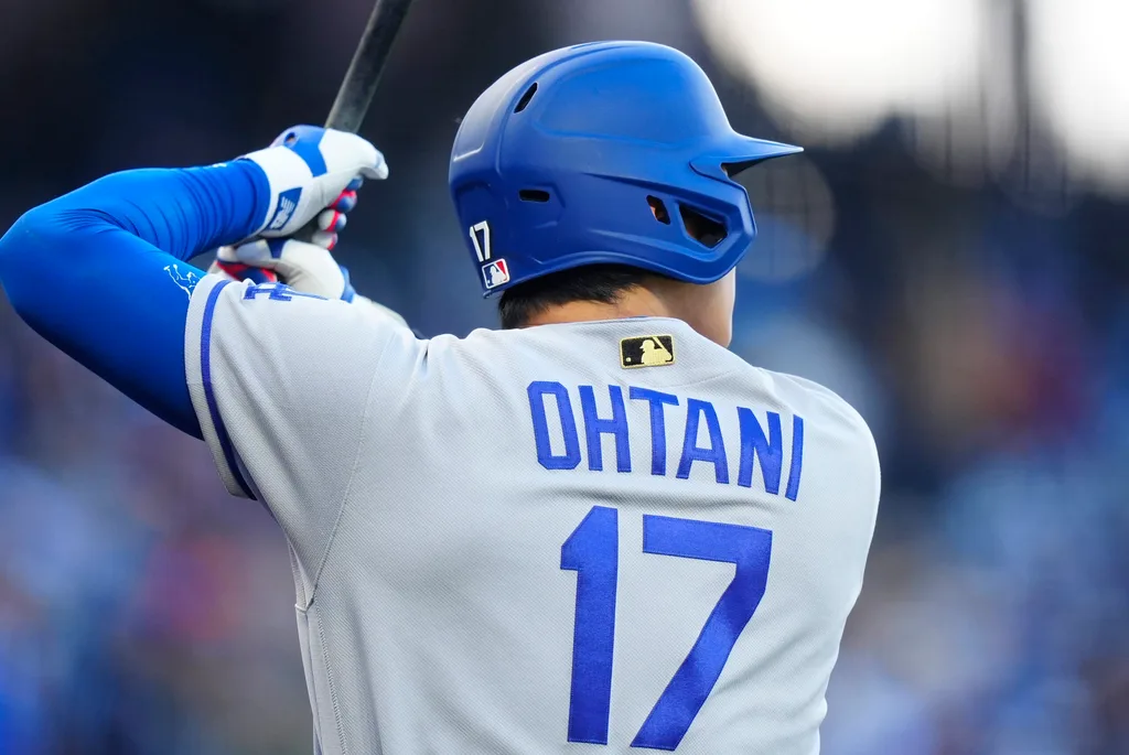 Apr 17, 2026; Denver, Colorado, USA; Los Angeles Dodgers designated hitter Shohei Ohtani (17) during the first inning against the Colorado Rockies at Coors Field. Mandatory Credit: Ron Chenoy-Imagn Images