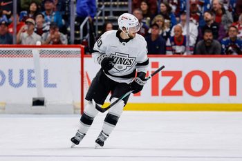 Apr 21, 2026; Denver, Colorado, USA; Los Angeles Kings left wing Artemi Panarin (10) celebrates after his goal in the third period against the Colorado Avalanche in game two of the first round of the 2026 Stanley Cup Playoffs at Ball Arena. Mandatory Credit: Isaiah J. Downing-Imagn Images