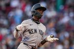 Apr 23, 2026; Boston, Massachusetts, USA; New York Yankees second baseman Jazz Chisholm Jr. (13) rounds the bases after hitting a home run against the Boston Red Sox in the fifth inning at Fenway Park. Mandatory Credit: David Butler II-Imagn Images