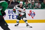 Apr 28, 2026; Dallas, Texas, USA; Minnesota Wild right wing Mats Zuccarello (36) skates against the Dallas Stars during the first period in game five of the first round of the 2026 Stanley Cup Playoffs at American Airlines Center. Mandatory Credit: Jerome Miron-Imagn Images