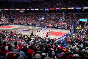 Indiana Fever guard Caitlin Clark (22) runs a play Saturday, May 9, 2026, during the first half of the Fever’s season opener game at Gainbridge Fieldhouse in Indianapolis. The Dallas Wings defeated the Indiana Fever, 107-104.
