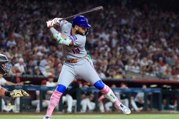 May 10, 2026; Phoenix, Arizona, USA; New York Mets infielder Bo Bichette against the Arizona Diamondbacks at Chase Field. Mandatory Credit: Mark J. Rebilas-Imagn Images