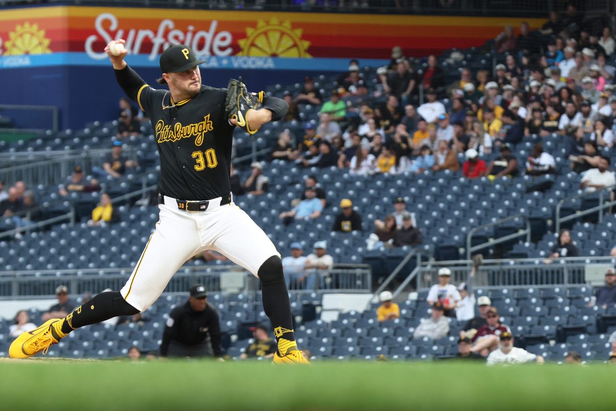 May 12, 2026; Pittsburgh, Pennsylvania, USA;  Pittsburgh Pirates starting pitcher Paul Skenes (30) pitches against the Colorado Rockies during the fifth inning at PNC Park. Mandatory Credit: Charles LeClaire-Imagn Images