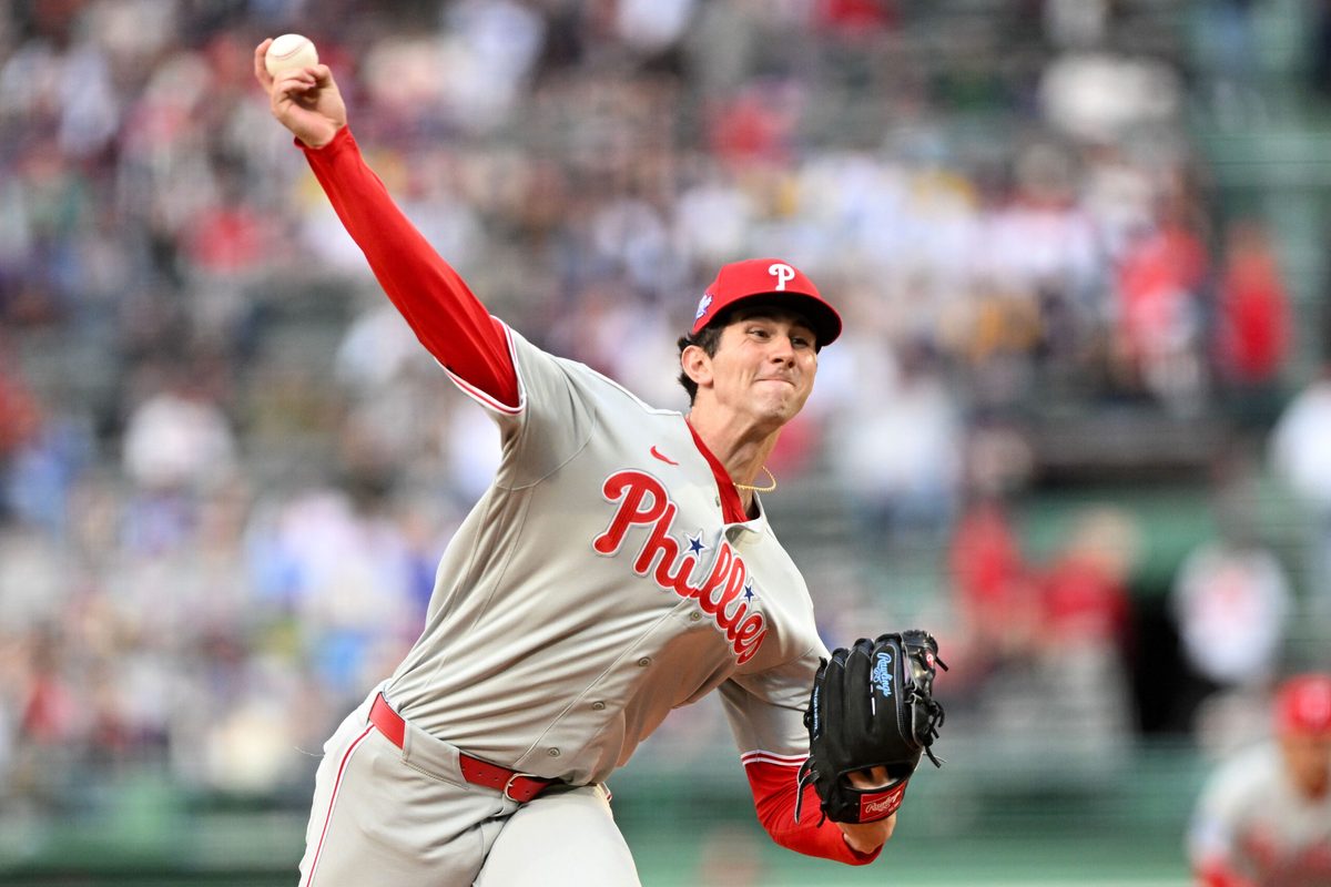 May 13, 2026; Boston, Massachusetts, USA; Philadelphia Phillies pitcher Andrew Painter (24) pitches against the Boston Red Sox during the first inning at Fenway Park. Mandatory Credit: Brian Fluharty-Imagn Images