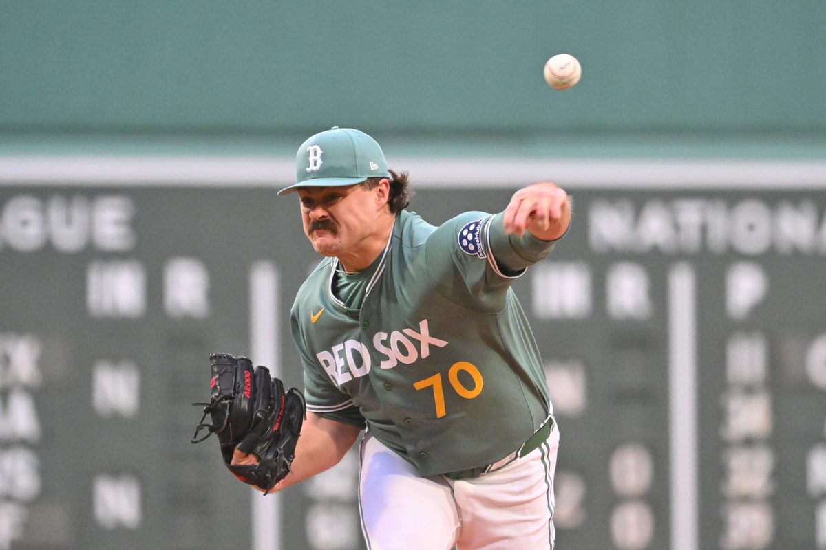 May 22, 2026; Boston, Massachusetts, USA; Boston Red Sox starting pitcher Payton Tolle (70) pitches against the Minnesota Twins during the first inning at Fenway Park. Mandatory Credit: Eric Canha-Imagn Images