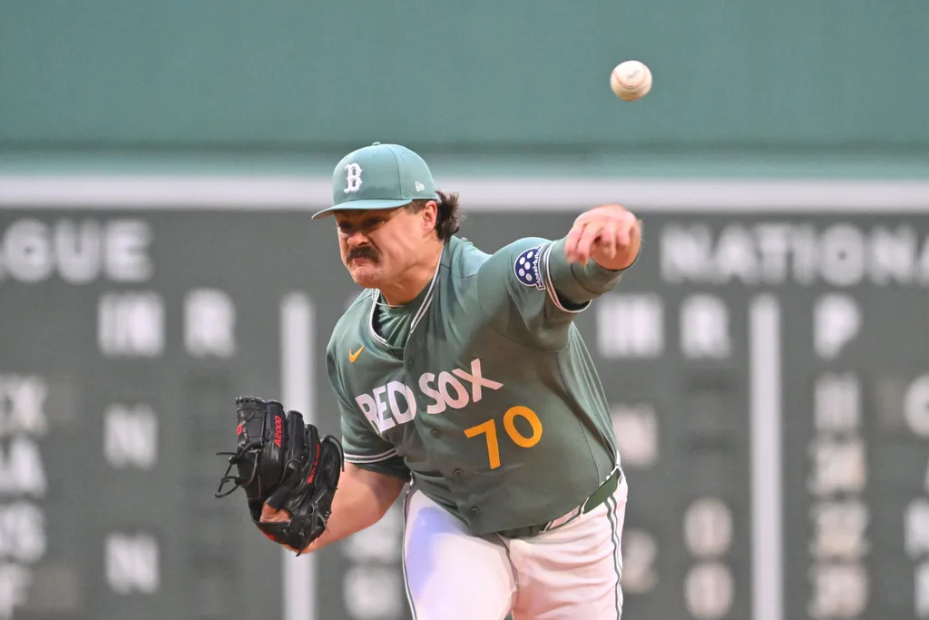 May 22, 2026; Boston, Massachusetts, USA; Boston Red Sox starting pitcher Payton Tolle (70) pitches against the Minnesota Twins during the first inning at Fenway Park. Mandatory Credit: Eric Canha-Imagn Images