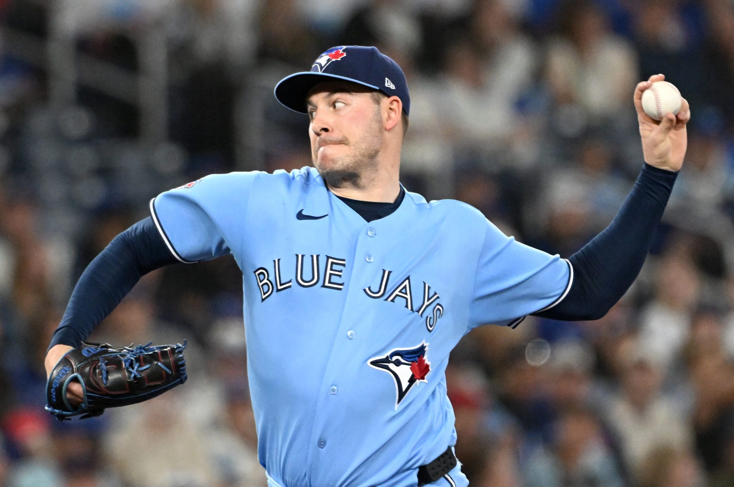 May 23, 2026; Toronto, Ontario, CAN;  Toronto Blue Jays starting pitcher Patrick Corbin (46) delivers a pitch against the Pittsburgh Pirates in the second inning at Rogers Centre. Mandatory Credit: Dan Hamilton-Imagn Images