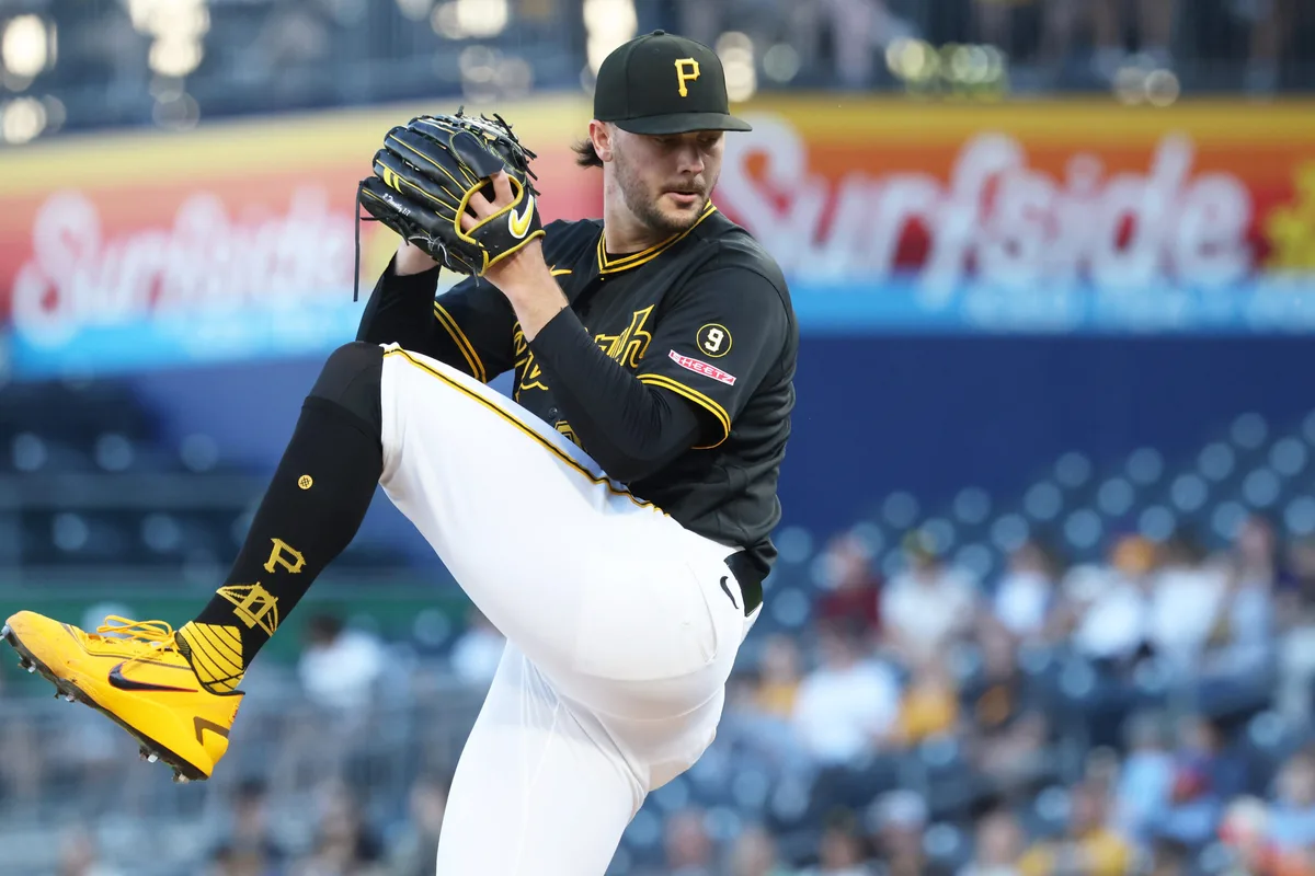 May 28, 2026; Pittsburgh, Pennsylvania, USA; Pittsburgh Pirates starting pitcher Paul Skenes (30) pitches against the Chicago Cubs during the third inning at PNC Park. Mandatory Credit: Charles LeClaire-Imagn Images