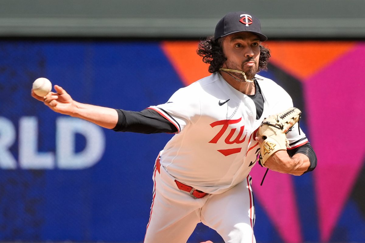 Jun 3, 2026; Minneapolis, Minnesota, USA; Minnesota Twins relief pitcher Justin Lawrence throws to the Chicago White Sox in the ninth inning at Target Field. Mandatory Credit: Bruce Kluckhohn-Imagn Images