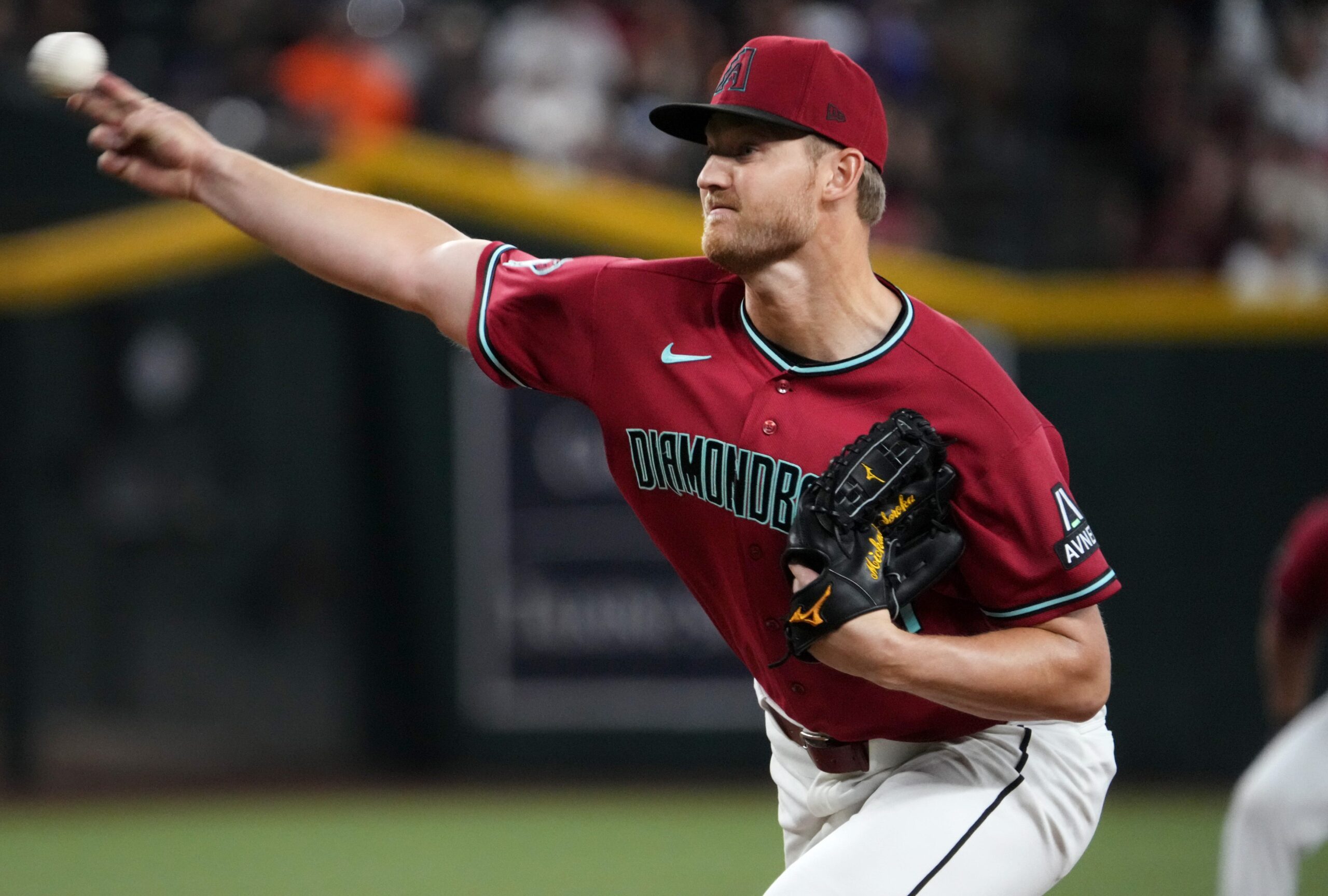 Arizona Diamondbacks right-hander Michael Soroka (34) pitches against the Washington Nationals at Chase Field in Phoenix on May 7, 2026.