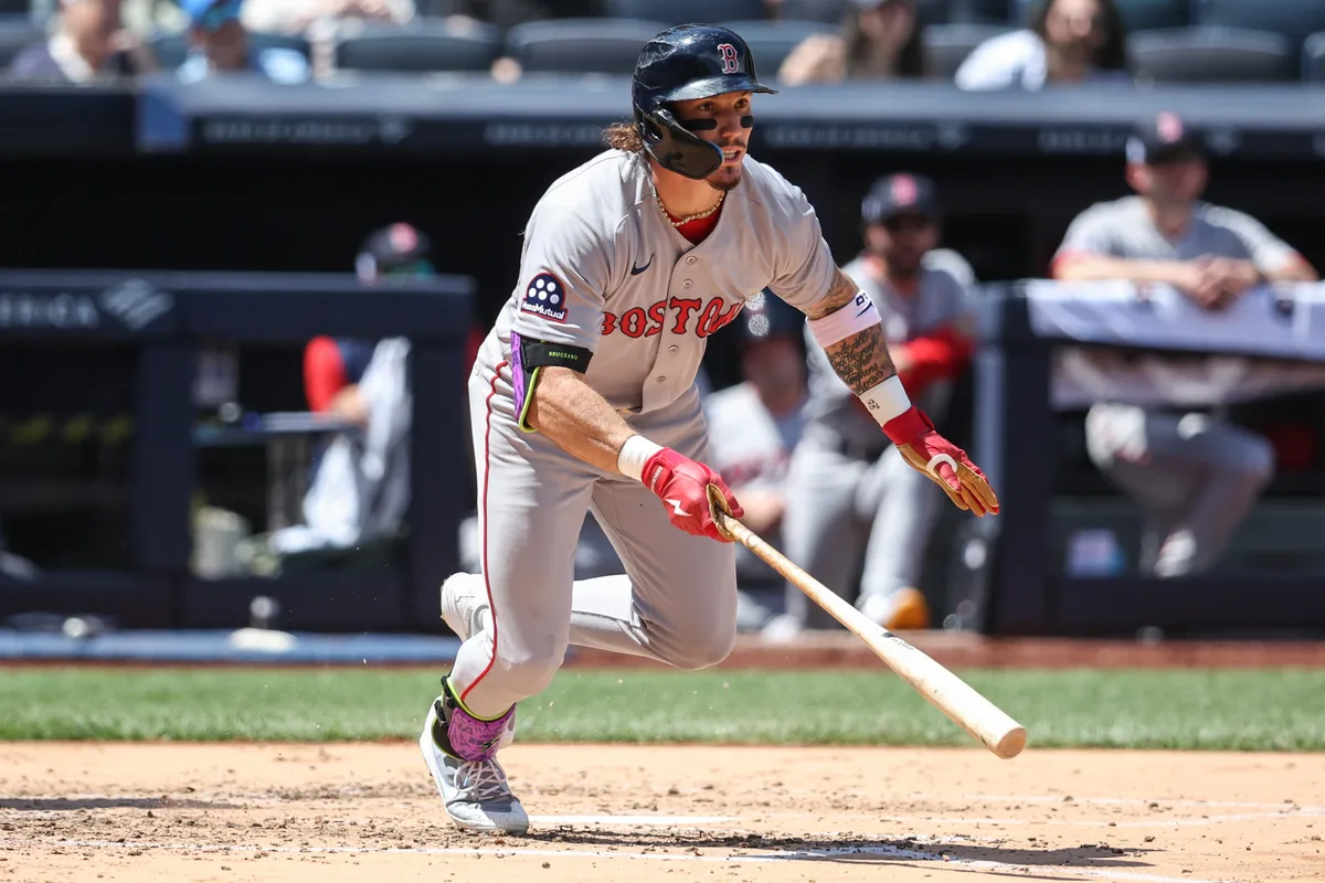 Jun 7, 2026; Bronx, New York, USA; Boston Red Sox left fielder Jarren Duran (16) at Yankee Stadium. Mandatory Credit: Wendell Cruz-Imagn Images